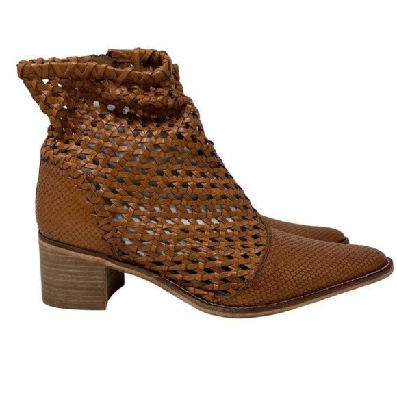 Free People In the Loop Basket Weave Woven Western Boot - Picture 4 of 7
